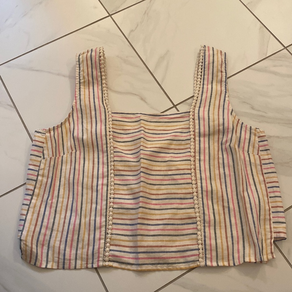 Marine layer multicolored striped top